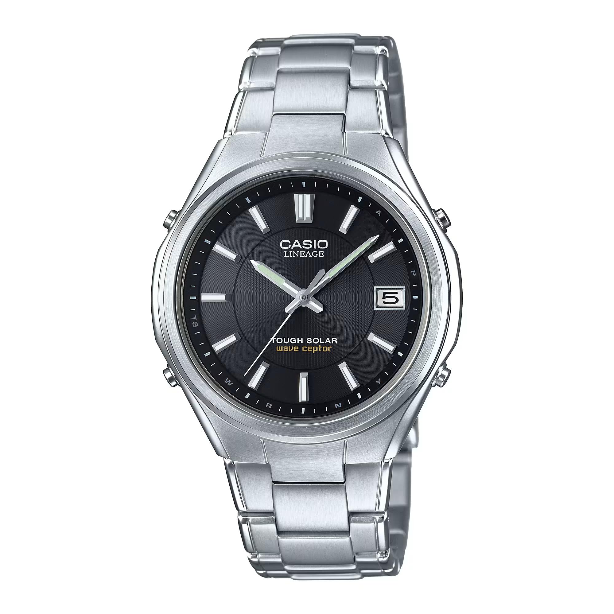 CASIO Lineage LIW-120DEJ-1AJF Солнечные радиоуправляемые часы Мужские Серебристая нержавеющая сталь