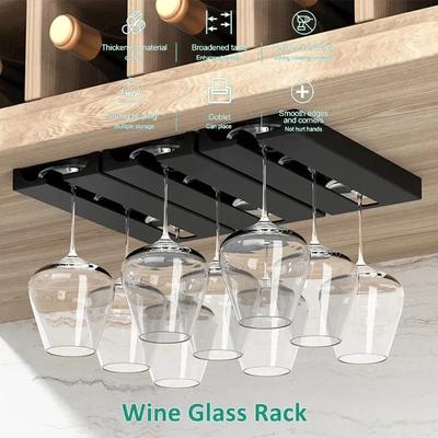 Bar Wine Glass Rack - Non-drilled Cup Holder In Kitchen and Dining Room,Upside-down Rack for Household Wine Glasses