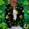 LXF-YK52 Crew Neck Cardigan St. Patrick's 3D Printed Sweater New Knitted European beautiful woman