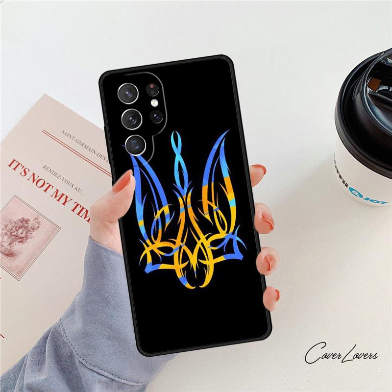 Ukraine Flag Art Work Phone Case For Samsung Galaxy S24 S25 S23 S22 Ultra Note 10 20 Plus S20 S21 FE Cover