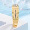 Adjustable Gold-Plated Wedding Rings with Diamonds & Cubic Zirconia for Men and Women
