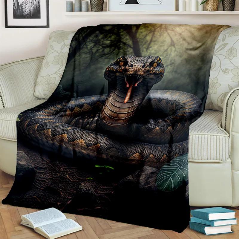 Gothic Snake Serpent Python Viper Blanket,Soft Throw Blanket for Home Bedroom Bed Sofa Picnic Travel Office Cover Blanket Kids
