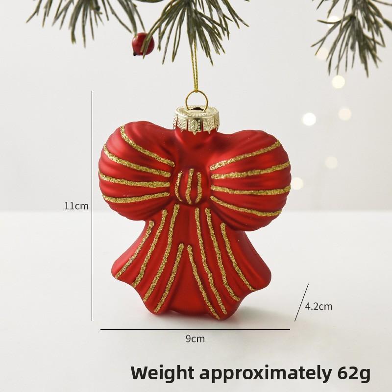 Joymerry Christmas Glass Tree Ornaments Gift Box Set With Lighttransmitting Design For Holiday Decor