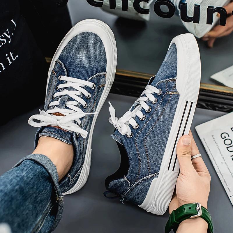 Fashion 2025 Cowboy Men's Vulcanize Shoes Big Size 48 Skateboard Shoes Man Low Top Comfy Casual Shoes for Man Sneaker Summer Espadrilles