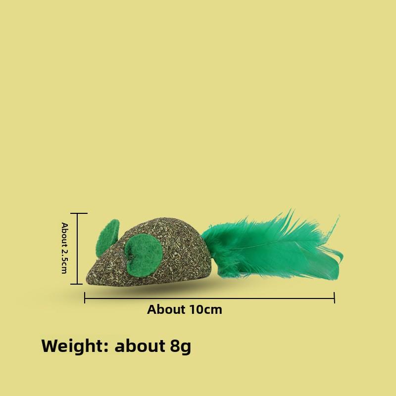 Cat Mint Lollipop, Teeth Cleaning and Grinding Wood Aster Stick, Cat Mint Feather Self-amusement mouse feather