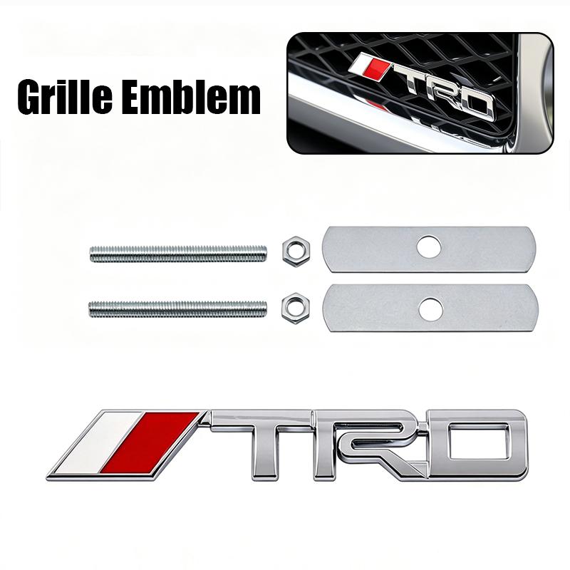 TRD Emblem 3D Metal Car Body Stickers Front Grille Rear Trunk Badge For Toyota Hilux Corolla RAV4 Camry Highlander Yaris Cross AA9