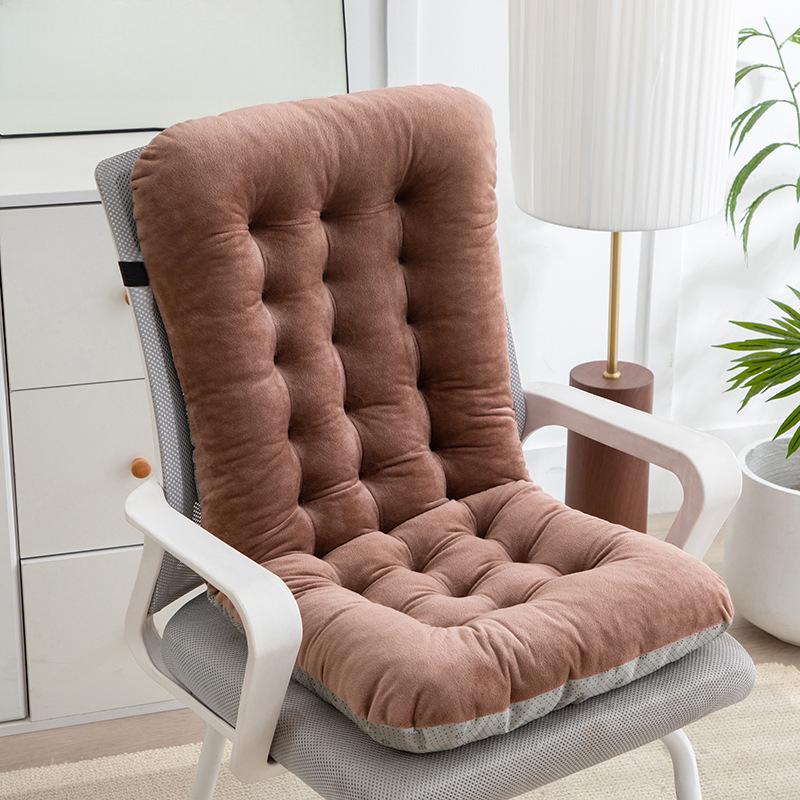 Plush Thickened Office Chair Cushion - Integrated Pad for Autumn/Winter