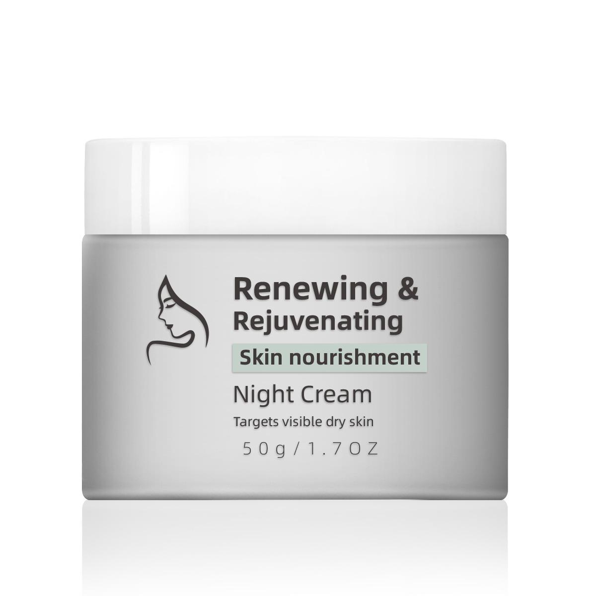 Revitalizing Night Cream 50G Overnight Repair and Nourishing Moisturizer for Uneven Skin Tone and Elasticity Loss 0.05M Jar All Skin Types
