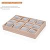 Solid Wood 12 Digit Pillow Plate Watch Bracelet Storage Display Frame - Elegant Organizer for Timepieces And Accessories