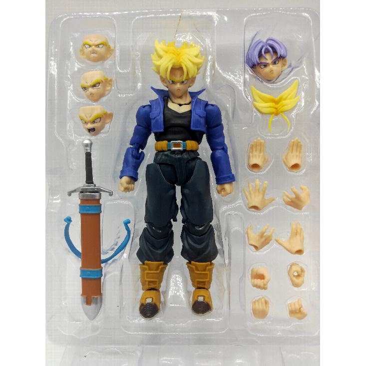 Anime Dragon Ball Z Figures Shf Super Saiyan Trunks Action Figure Collection Model 15cm Future Boy Torankusu Movable Toys Gifts2