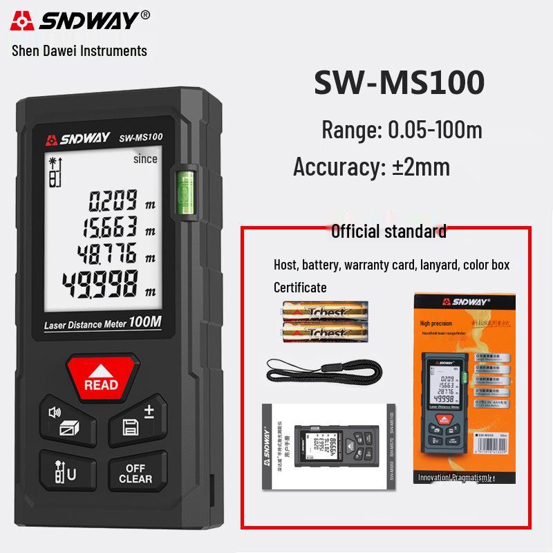 SNDWAY High-Precision Laser Distance Meter and Electronic Ruler.