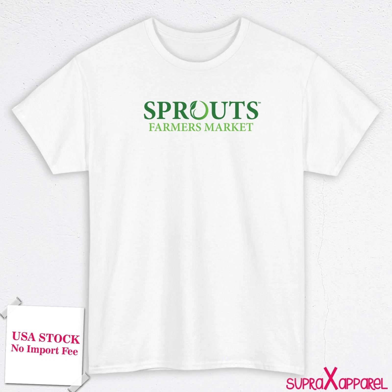 Sprouts Farmers Market Logo Mens T-Shirt Cotton Graphic Tee Made in USA S-5XL 2XL