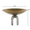 Resin Geometric Arch High Foot Fruit Tray, Stainless Steel Bowl, Metal Tray, Snacks, Living Room Dining Table Storage Tray