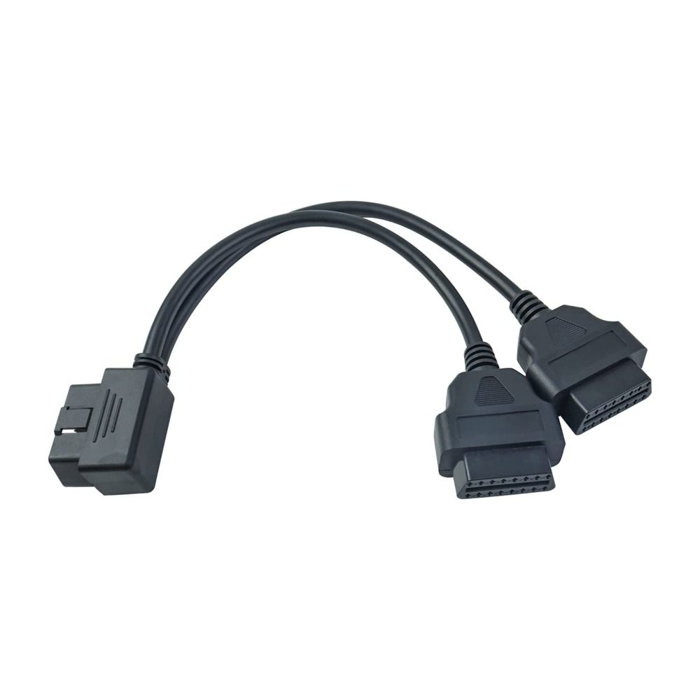 

1 Male To 2 Female Y Cable 30 cm/ 12 in Length Right Angle Splitter For Most Vehicle