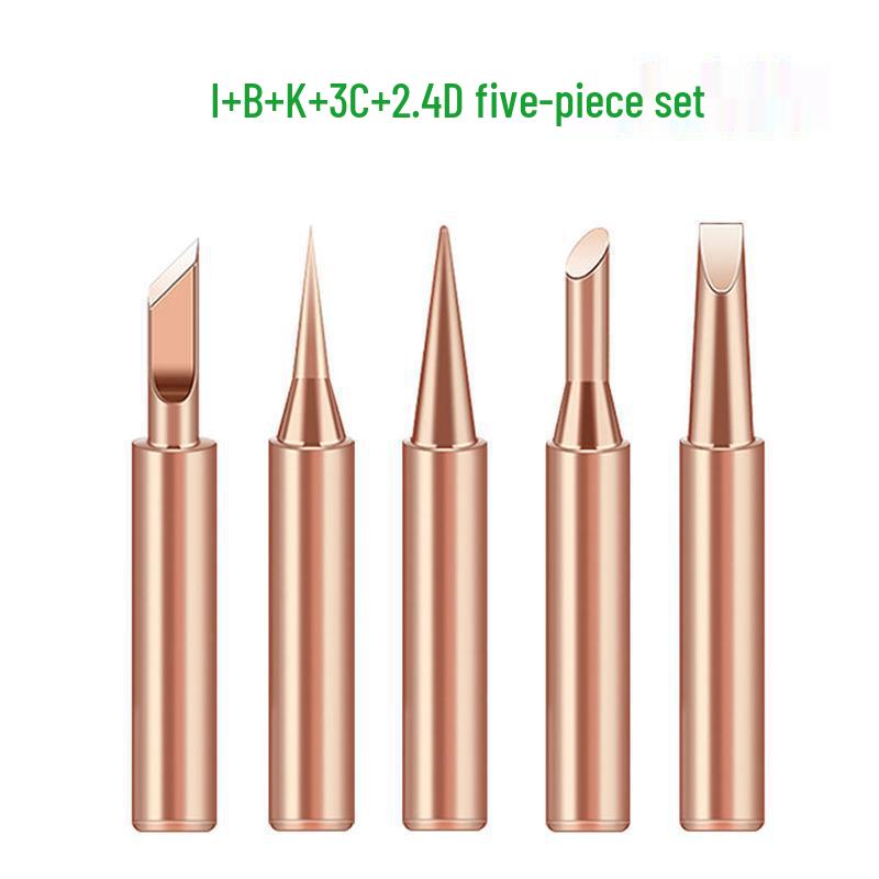 900 Pure Copper Inner Heated Soldering Iron Tip for 936 Station with 907 Handle & Auto Solder Feeder for Non-Magnetic Welding