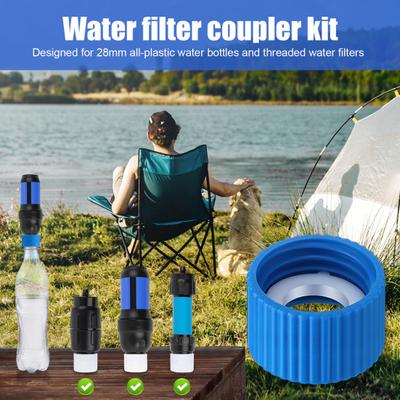 1/2/3/4/5/6 Sets Wasserfilter Kupplungsset Wandern Camping 28mm Außengewinde Wasser
