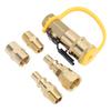 6PCS RV Quick Connect Adapter Fittings 1 4in Brass Shutoff Valve Kit for Trailers Motorhome Camping Vehicle