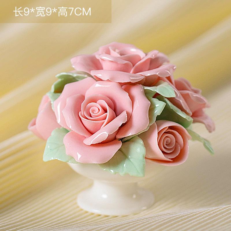 Keramik-Simulations-Blumenkorb-Ornamente Handgefertigte Mini-Blumenkörbe Kreative Kaffeetisch-Wohnzimmer-Tischdekorationen