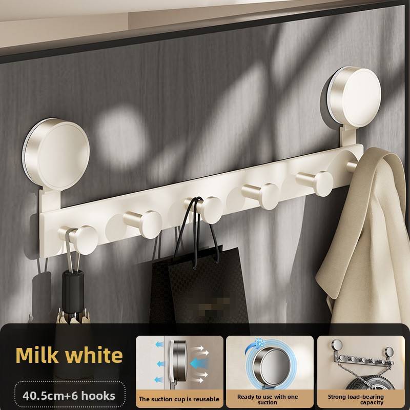 Suction Cup Door Hook Organizer With Strong Adhesive For Home Storage And Hanging Clothes