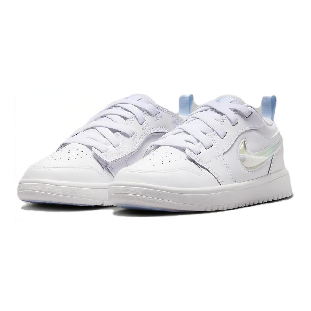 Air Jordan 1 Low ALT SE PS Glitter Swoosh Kids Sneakers Blue Blue-Tint Summit-White FQ9113-100
