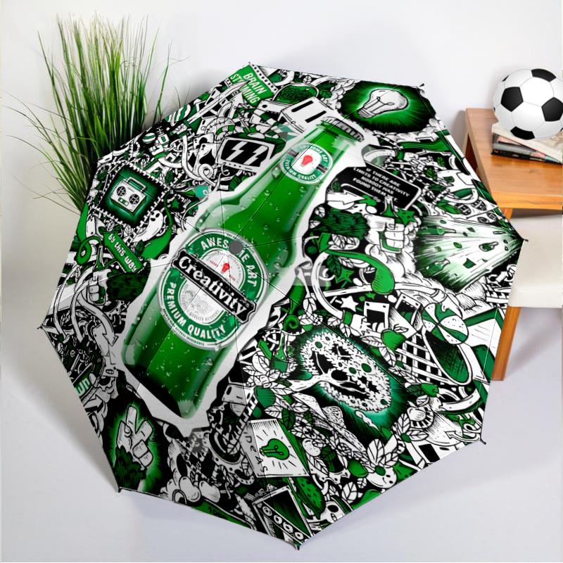 Open beer World Umbrella 8-Frame for Travel, Camping, Casual Lightweight Portable Umbrella, Essential for Every Family Holidays Gift