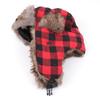 Russian Pilot Caps Trapper Fur Plaid Ear Muff Hats Korean Beanies Hats Men Hats Earflap Caps