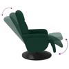 Recliner Chair with Footrest Dark Green Velvet