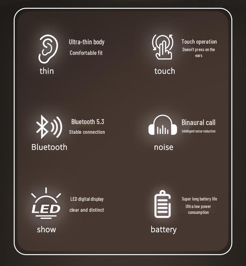 2025 Cross-Border Mini In-ear Bluetooth Sleep Earbuds - Comfortable Stereo Experience