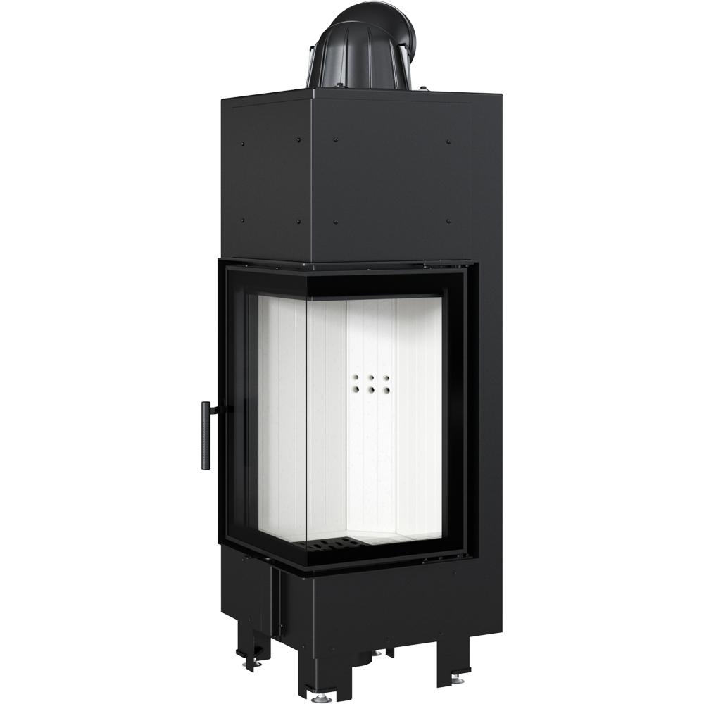 Steel fireplace KRATKI MBN right 10 kW Ø 200