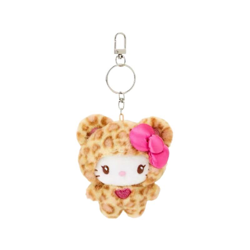 Sanrio Hello Kitty Leopard Print Plush Keychain Doll