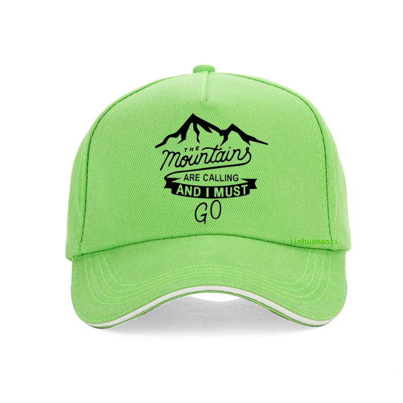The Mountains Are Calling And I MUST GO Adjustable Snapback Hat - Printed Baseball Cap for Hill Hiking Climbing