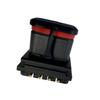 Black PCB Solder Type PV Connector: Board-Mount Female Socket for Photovoltaic/Energy Storage Applications