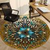 1 Stück Mandala, OrnamentStuhlteppich für Büro, Innenbereich Rutschfester Waschbarer Polyesterfaserteppich, Matte Für Büro, Maschinenwaschbar