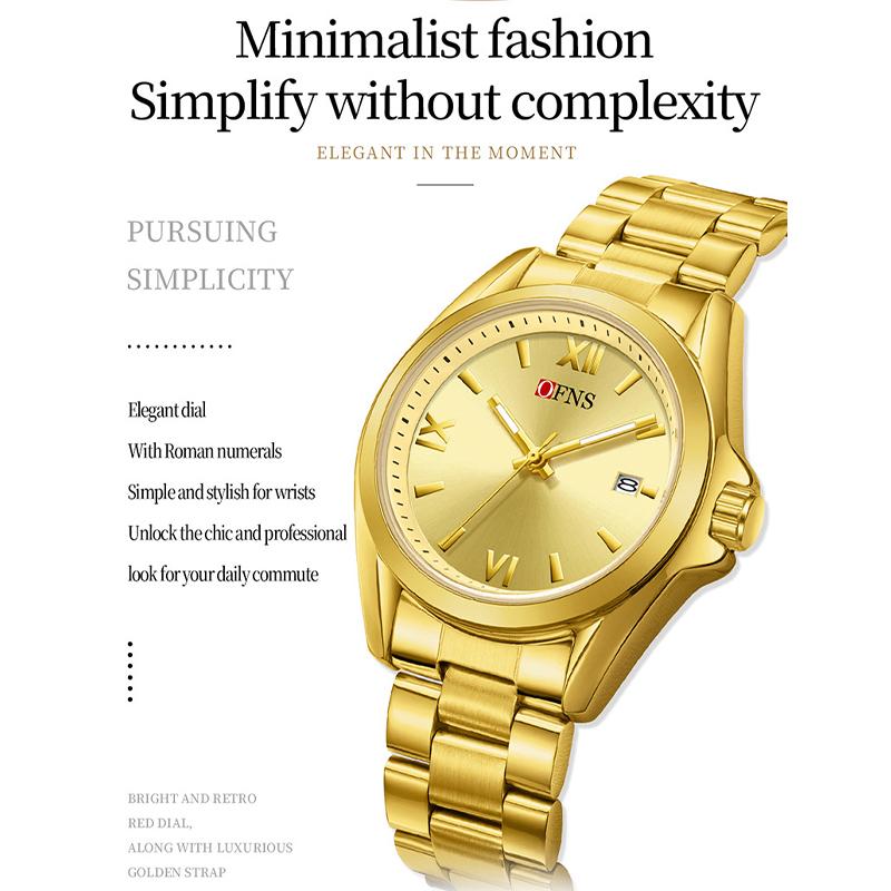 Famale Women Men Watches Luxury Fashion Ladies Quartz Watch 41mm Waterproof Stainless Steel Wristwatch Girlfriend Couple Gift