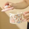 Cartoon Animal Cartoon Ceramic Mug Cup Dog/Rabbit/Panda Tea Cup Happy Birthday Mug  Home