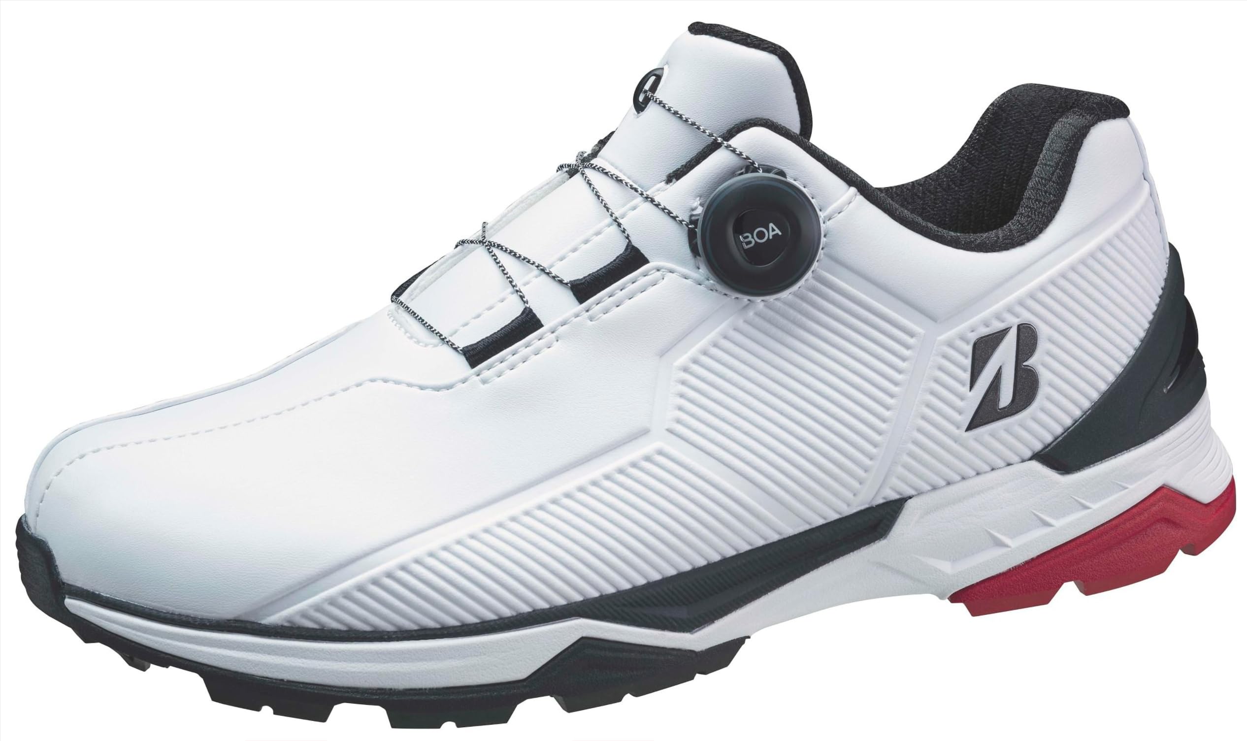 

Bridgestone Golf Zero Spike Biter Wide Golf Shoes SH2507 Men s White/Black, Size 25.5 cm, 4E