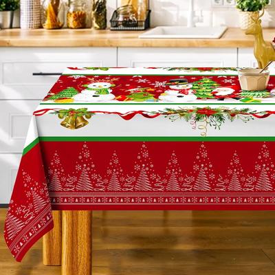 Winter Weihnachten Weihnachtsstern Bedruckte Tischdecken Partydeko Weihnachtsbaum Schneeflocke Rechteckige Tischdecken Esszimmer Tischdeko