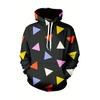 Autumn Winter Creative Colorful 3D Digital Printed Women's Loose Fitting Pullover Hoodies Fashionable Long Sleeved Hoodies