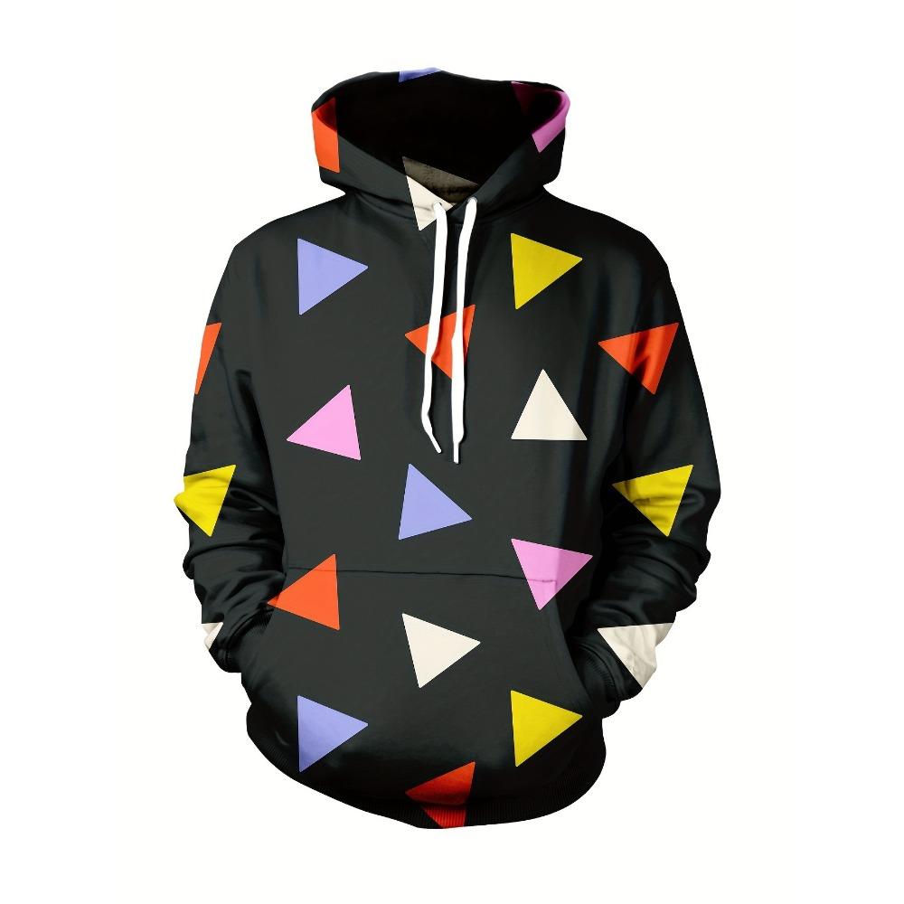 Autumn Winter Creative Colorful 3D Digital Printed Women's Loose Fitting Pullover Hoodies Fashionable Long Sleeved Hoodies
