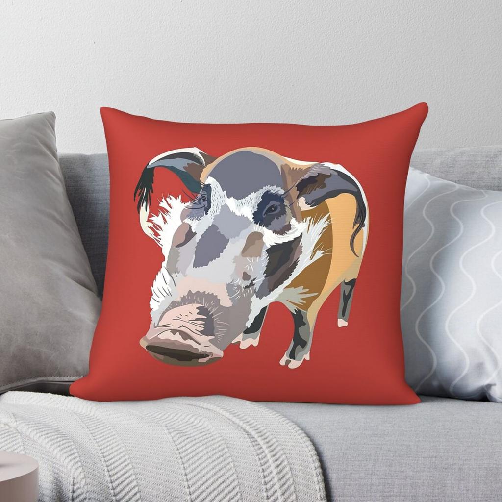 R Is For Red River Hog Pillowcase Polyester Linen Velvet Pattern Zip Decor Throw Pillow Case Home Cushion Cover