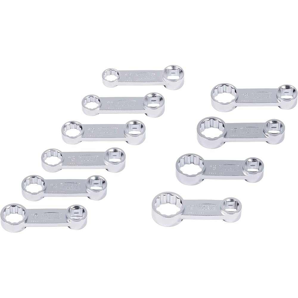 Tone Offset Wrench Adapter Set HFWA310 10 Pieces Durable Steel Tool Kit