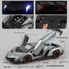 1/24 Lamborghini Poison Veneno Car Alloy Car Diecast Metal Model Sound Light Pull Back Toy Collect Gift Box Ornaments Kids Toys