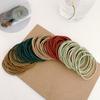 100 Pcs/lot Black Brown Coffee Ponytail Holders Rubber Band Hair Ties Gum Colorful Elastic Hair Band For Women Girls Accessories