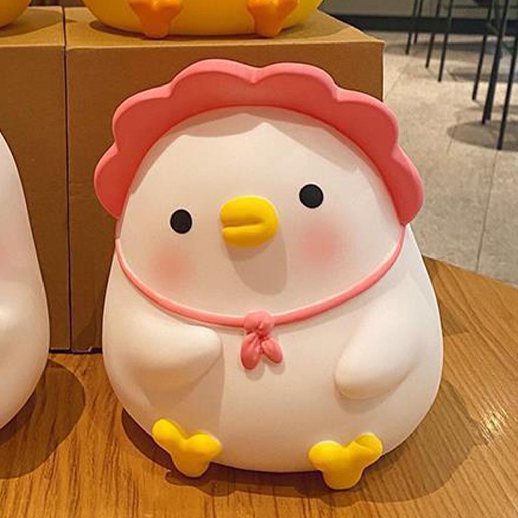 Pușculiță pentru copii, drăguț desen animat, bancă de monede, anti-cădere, vinil rășină, bancă de bani pentru băieți și fete, roz