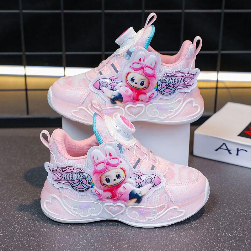Girls' Fashionable Sports Shoes, Autumn and Winter Children's Fleece Warm Shoes, Lightweight Soft-soled Princess Shoes