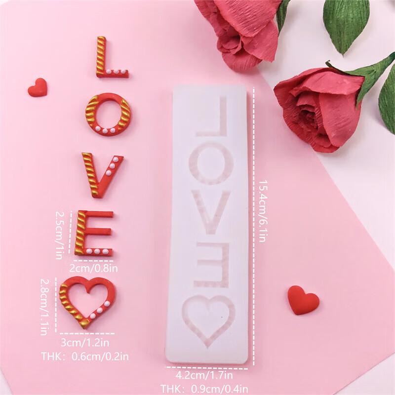 Pabei Valentine's Day LOVE Letter Silicone Mold