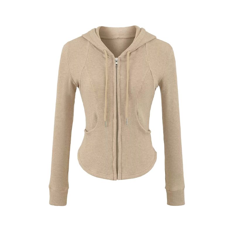 Za Export New Arrival Women's Clothing ZR Fashion Style Sexy Sexy Silm Knitting Hooded Small Top Flanging Bell-Bottom Pants