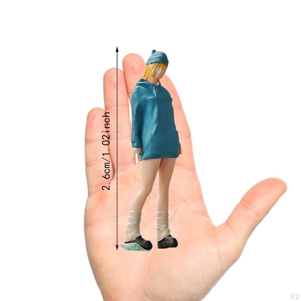 1:64 Scale Girl Figure, Miniature Scene Collections, S Micro Landscape Layout, DIY Projects