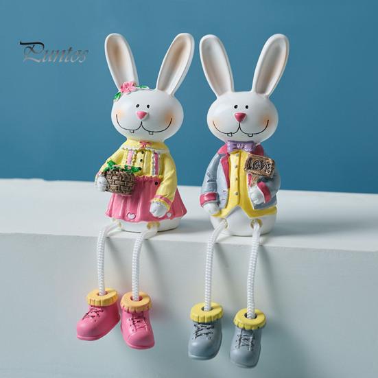 1 par Resin Djurfigurer Bordsdekor Djurstatyer med långa ben Tecknad Avokado Djurprydnader för balkong Vardagsrum Kontor