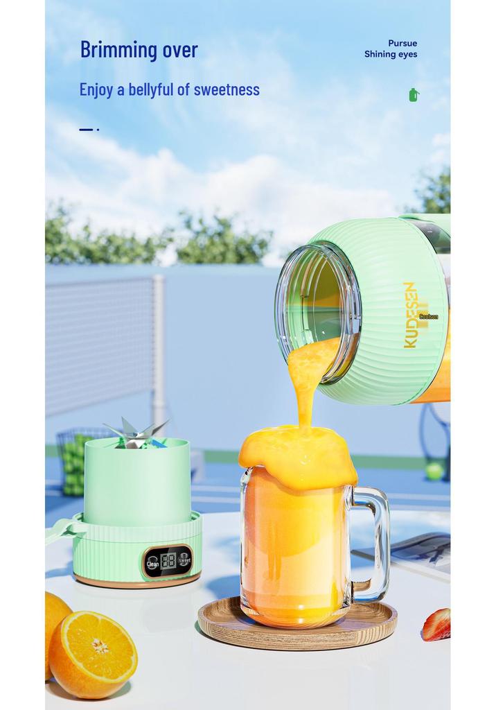 Wireless Rechargeable Portable Fruit Juicer Cup - Large Capacity for Home and Sports Use